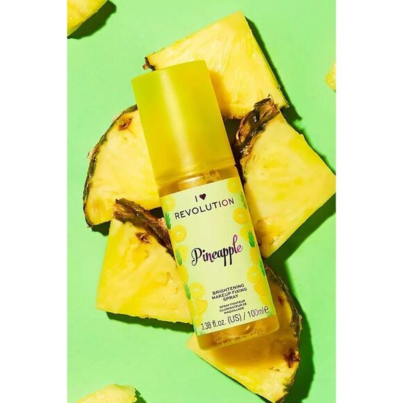 NWT I Heart Revolution Pineapple Brightening Fixing Spray - Picture 1 of 3